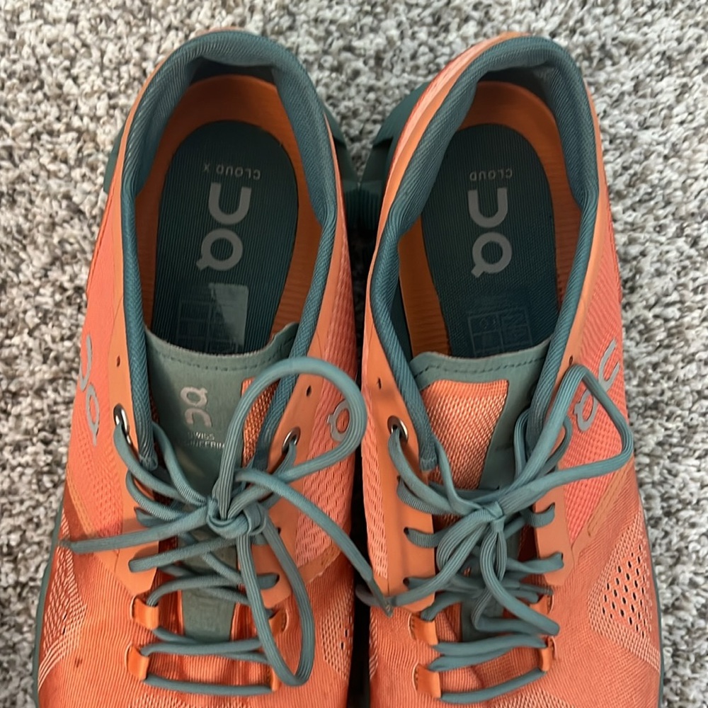 Orange/Green men’s On Cloud Sneakers. Size 11. Good condition! - Picture 7 of 7